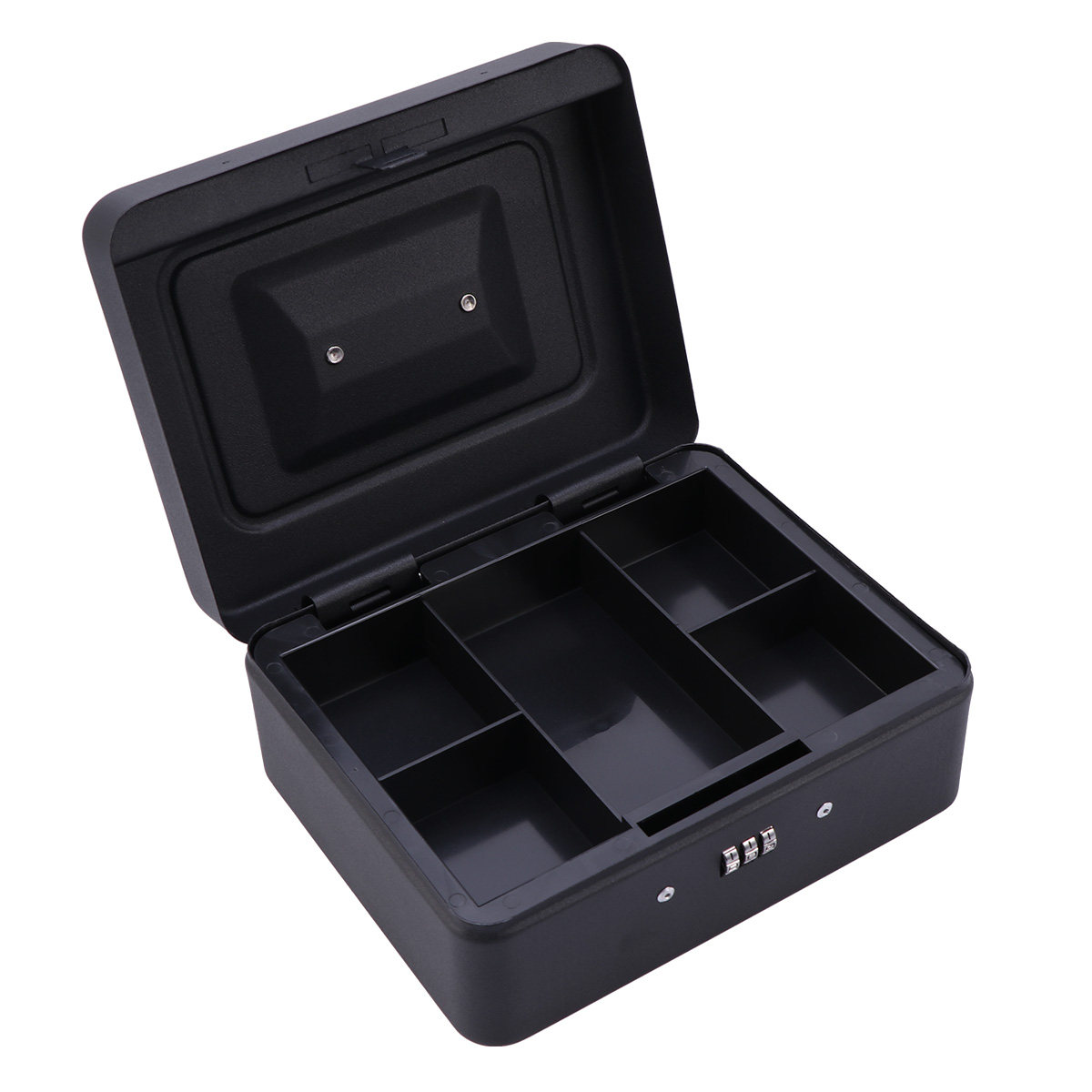 Lockbox Key Secure - ตู้เก็บเงินสดโลหะสำหรับงานหนัก พร้อมรหัสล็อค แข็งแรงทนทาน ปลอดภัยสำหรับเก็บเงินสด เหรียญ กุญแจ