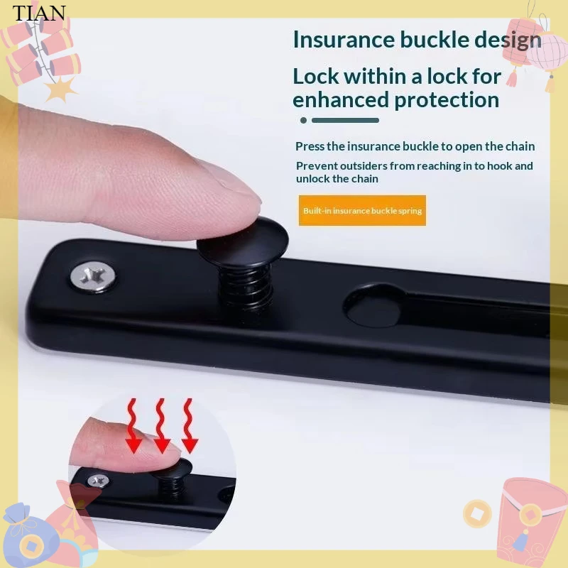 โซ่ล็อคประตูพร้อมกลอนล็อค โซ่ล - Security Chain Door บทวิจารณ์และราคา