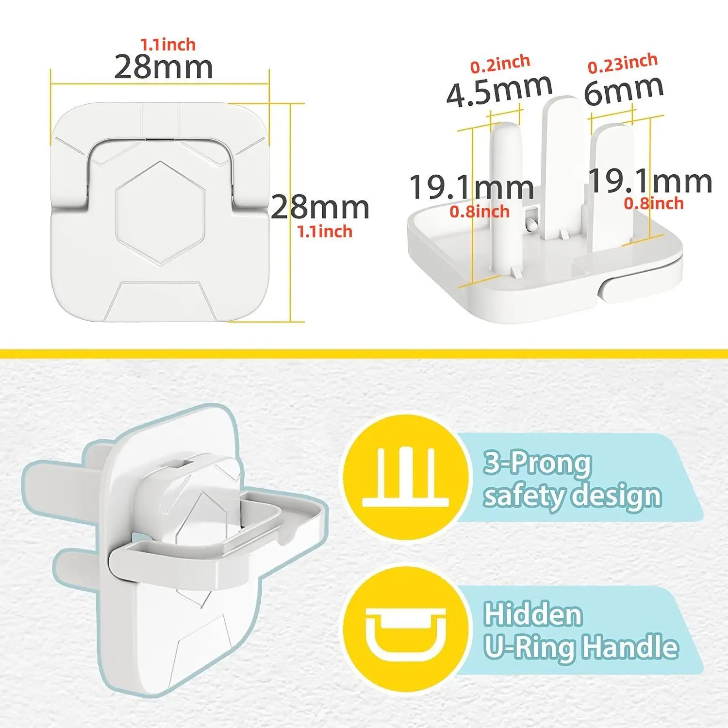1/3/5/10/20 ชิ้น ฝาครอบเต้ารับ - Outlet Cover Baby บทวิจารณ์และราคา