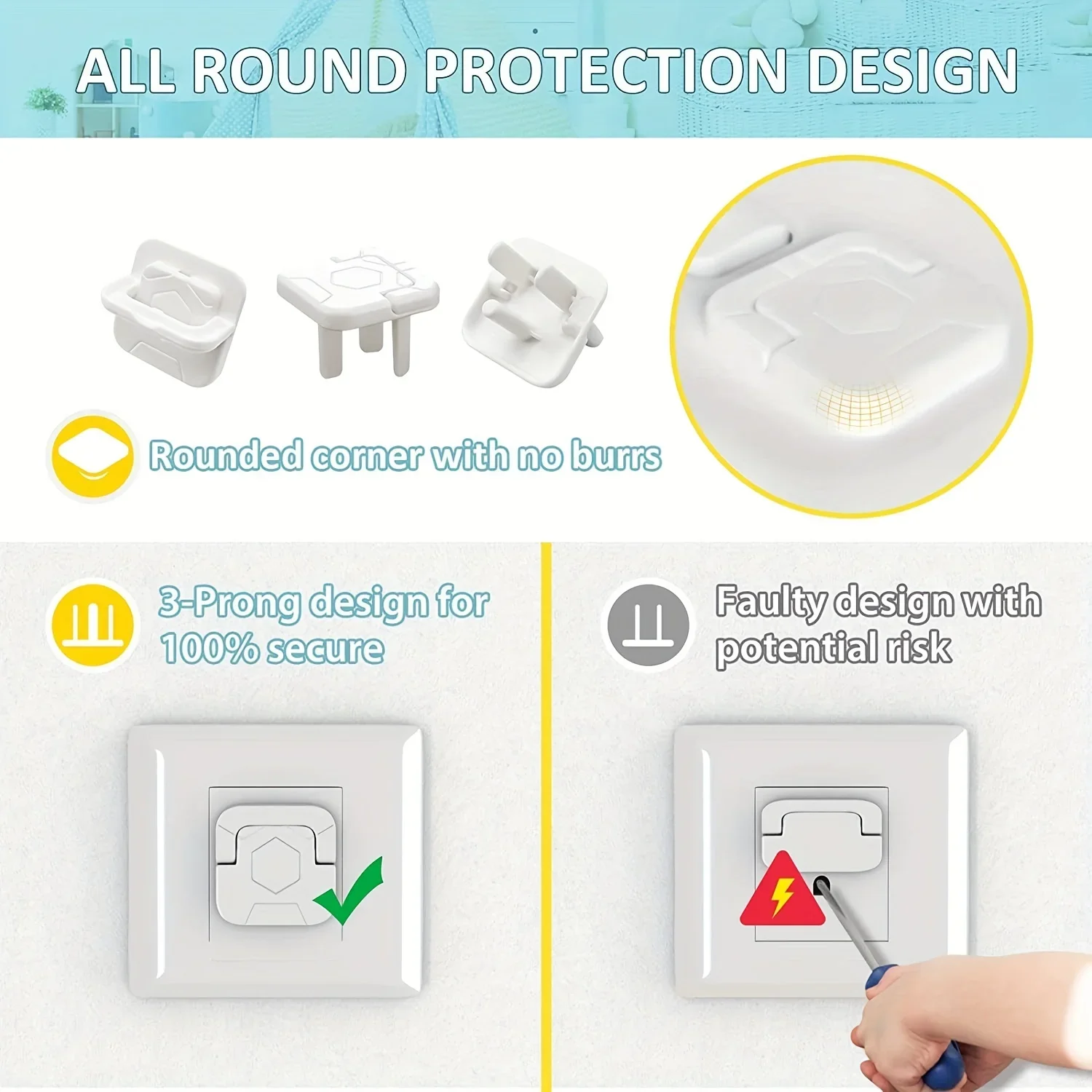 1/3/5/10/20 ชิ้น ฝาครอบเต้ารับ - Outlet Cover Baby บทวิจารณ์และราคา