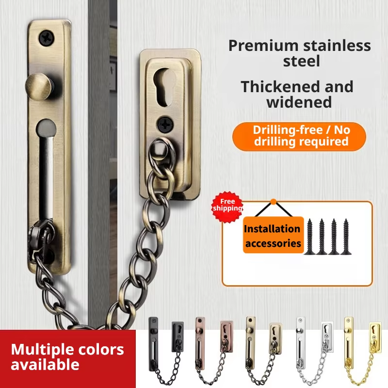 กุญแจสแตนเลสสตีล ทนทานต่อการเช - Security Chain Door บทวิจารณ์และราคา