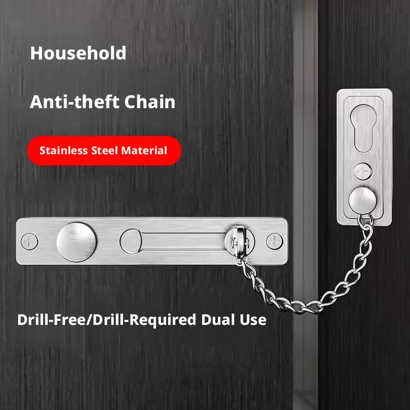 กุญแจสแตนเลสสตีล ทนทานต่อการเช - Security Chain Door บทวิจารณ์และราคา