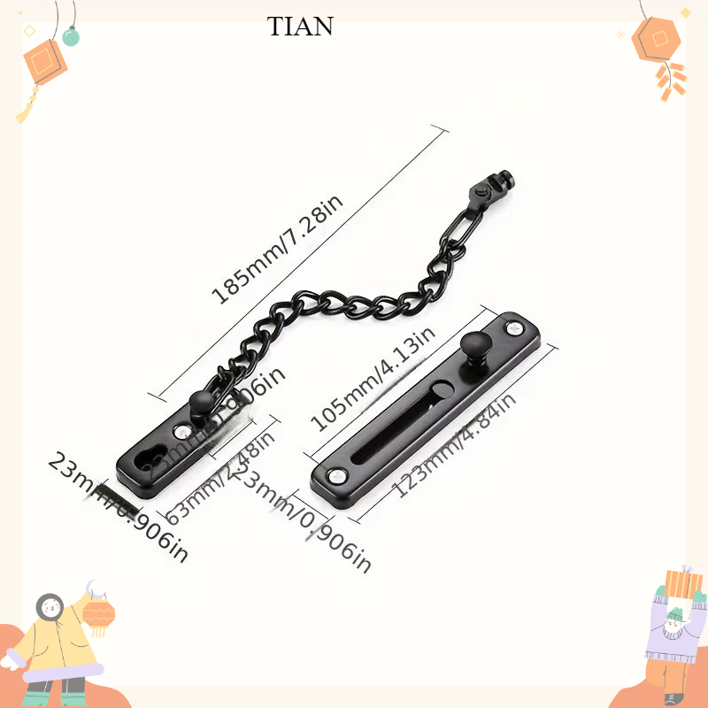 กุญแจสแตนเลสสตีล ทนทานต่อการเช - Security Chain Door บทวิจารณ์และราคา